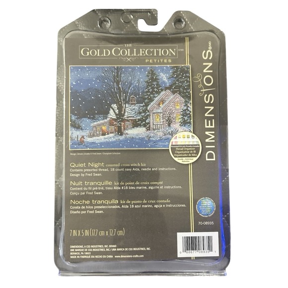 Dimensions Other - HTF Dimensions Gold Petites Quiet Night counted cross stitch kit